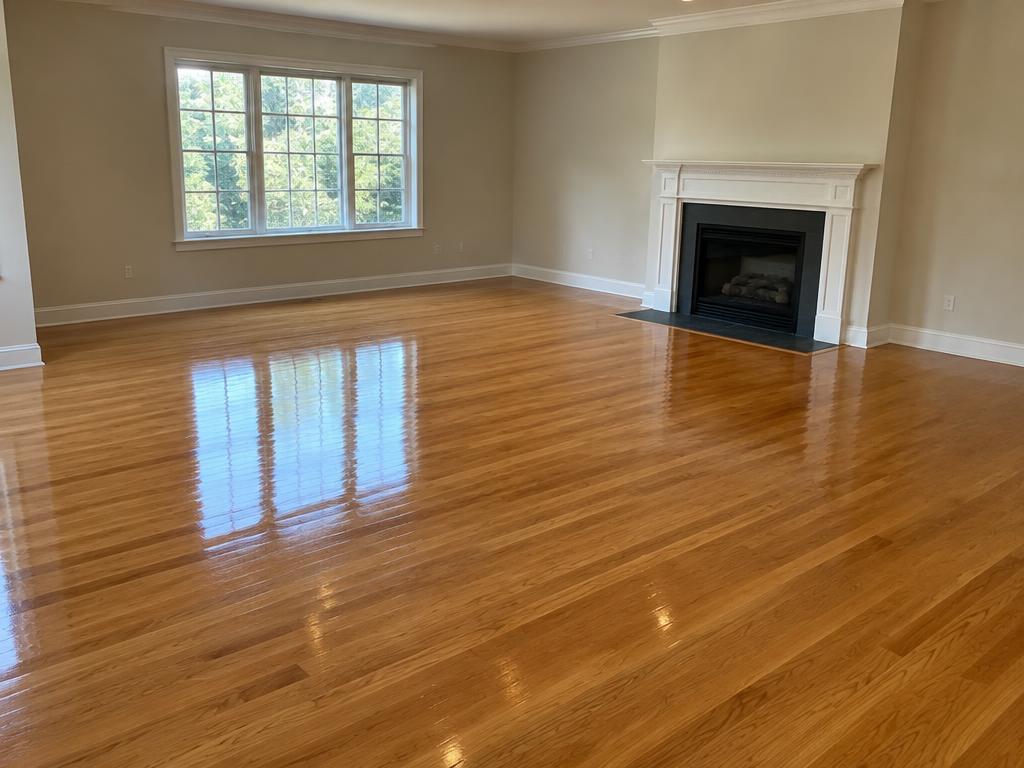 Floor refinishing after refinishing